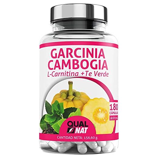 Garcinia Cambogia + L-Carnitina + Té Verde | Potente Quemagrasas | Reductor del apetito |Tú Complemento Natural para Adelgazar| 180 Cápsulas