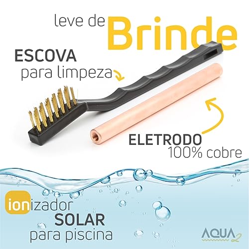 Ionizador De Piscina Solar Até 25000 Litros 25m³ + Refil