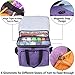Teamoy Knitting Bag With Divider and Cover, Portable Yarn Storage Organizer for Crochet Accessories and Knitting Needles,Ideal for Knitting Enthusiasts, Purple