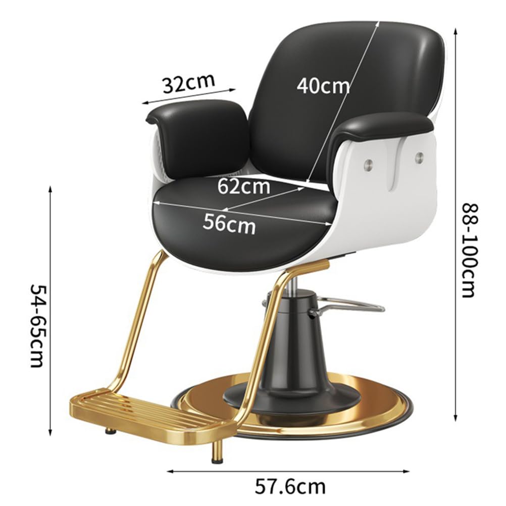Silla de salón giratoria ajustable con bomba hidráulica resistente, equipo profesional de peluquería y spa para salones de belleza, tiendas de tatuajes y tratamientos estéticos