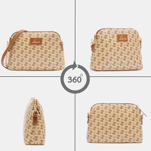 Image of Lavie Women's Jana Monogram LL Print Crossbody Sling Bag | Ladies Purse Handbag | Gift for Women