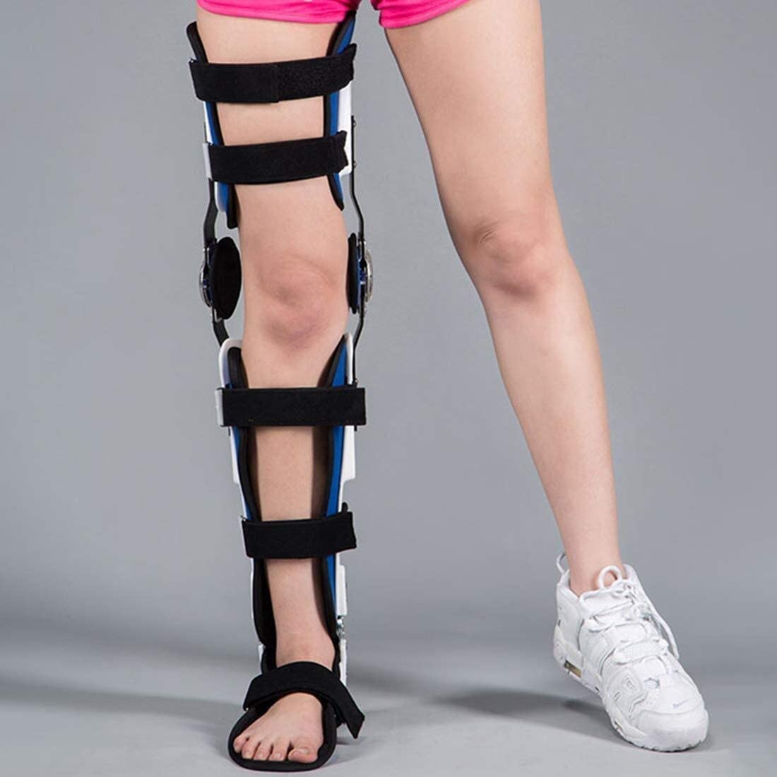 Zawiasowa orteza stawu kolanowego ROM Regulowana orteza stawu skokowego ROM Orteza stawu kolanowego Ortopedyczny stabilizator nogi dla ACL, więzadeł, urazów sportowych, skręceń (lewy duży)