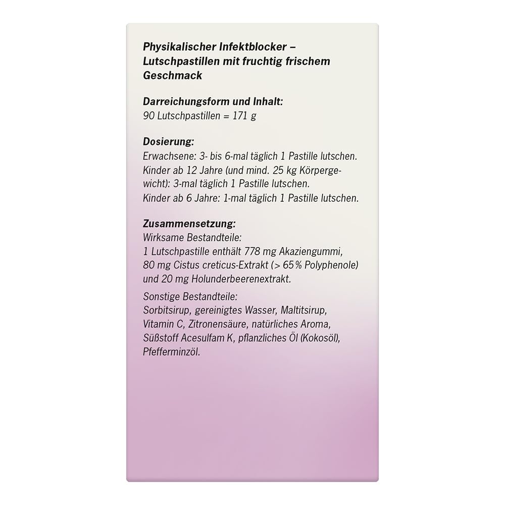 Alsiroyal Cistus Infektblocker 90 Tabl. – Natürlicher Schutz mit Cistus Creticus & Holunder - 300 mg Polyphenole pro Tag - fruchtig-frischer Geschmack - ohne Resistenzbildung - für Kinder ab 6 Jahre