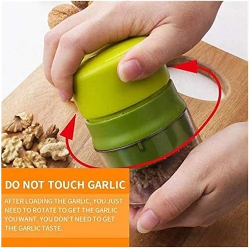 Knoblauch-Presse-Brecher-Edelstahl-Hochleistungs-Mincer-kein-Schäl-Squeezer für Ingwer-Kräuter-Nüsse-Küchen-Gadget-Geschirr-Sperrspüler-sicher-leicht sauber kompakt 10,5 x 6,5 cm Grün