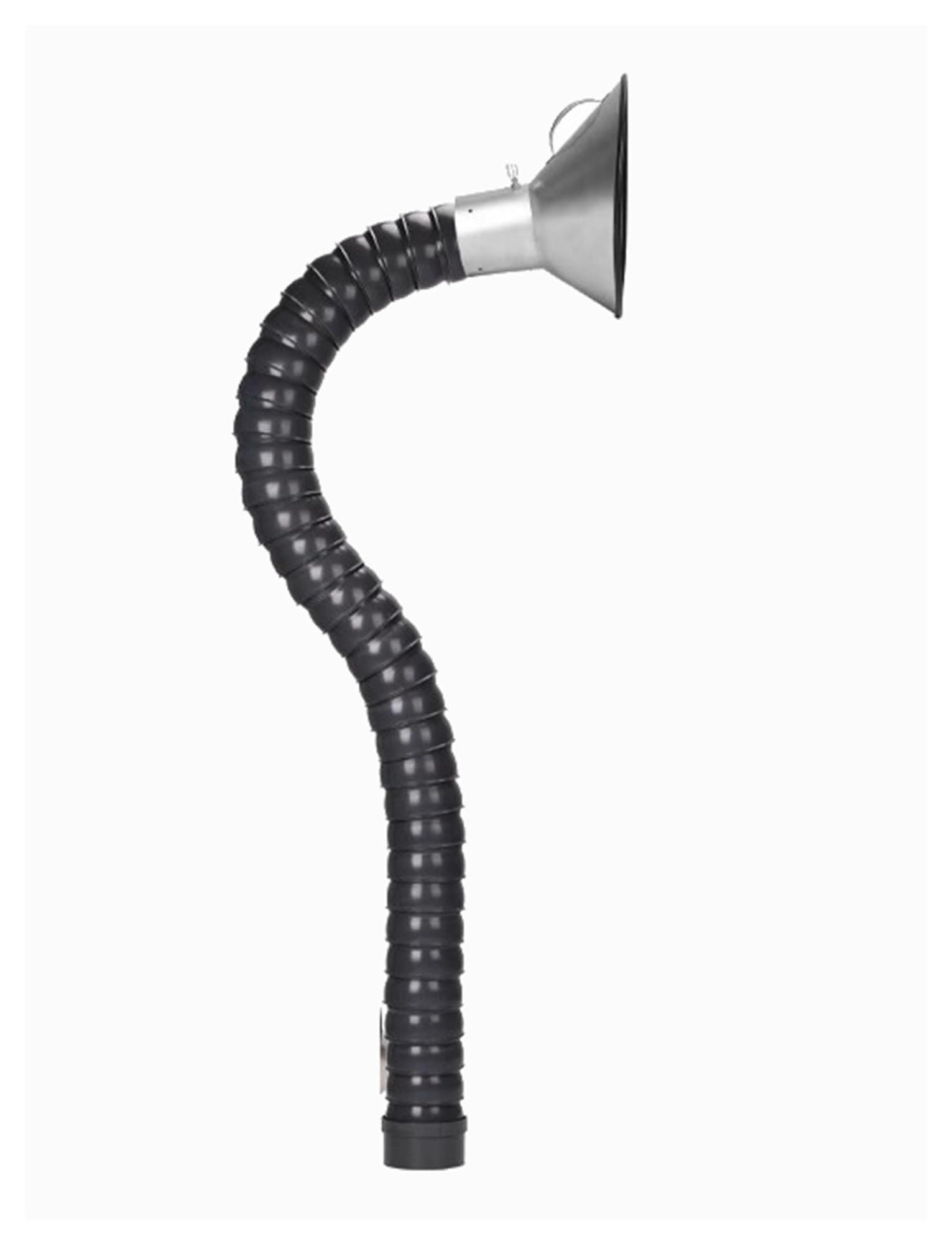 Brazo de extracción de Humos, Tubo articulado de extracción de Humos, Manguera de recolección de Polvo giratoria de 360° con Cubierta de Acero Inoxidable para carpintería, 16 x 150 cm (6,3 x