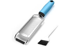 Chef Quality Zester Grater - Handheld Citrus Rasp with Fine Hole Blade