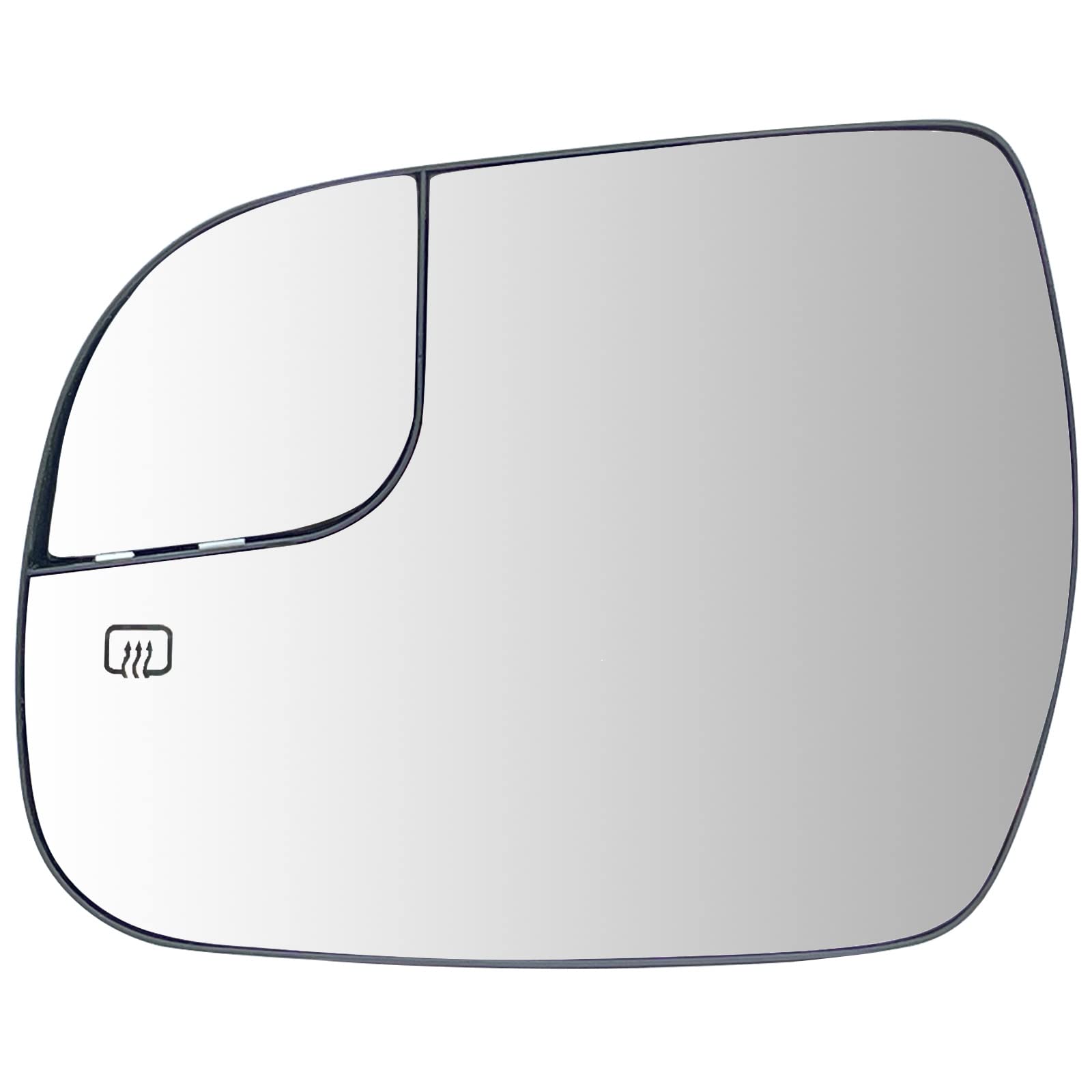 Left Driver Side Heated Power Mirror For Toyota Sienna - Smooth Black, Direct Fit