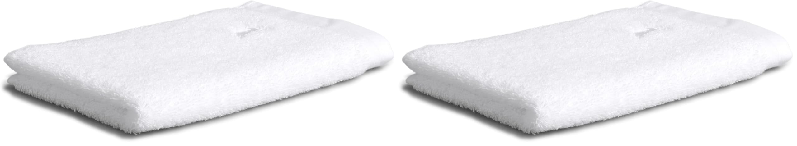 Möve Superwuschel Gästetuch, 100% Baumwolle, Snow, 30 x 50 cm (Packung mit 2)