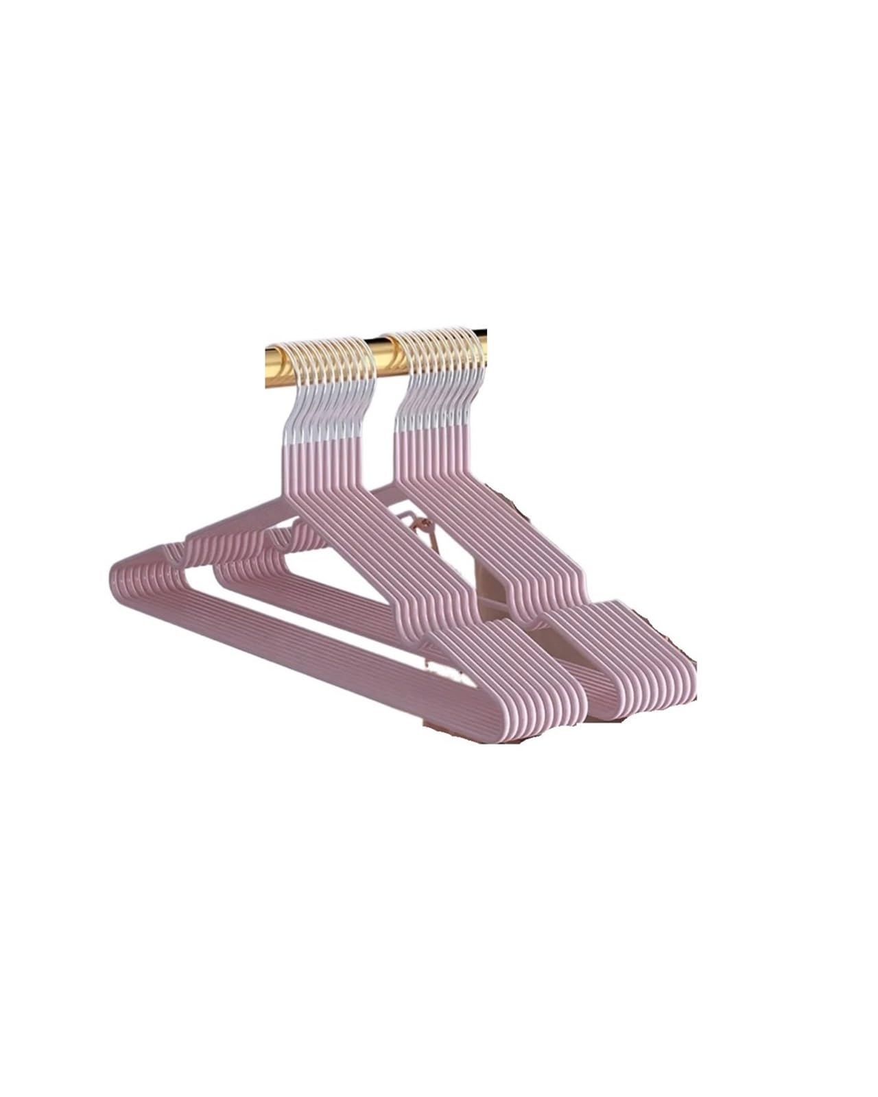 10pcs- No-slip Clothes Hangers, Racks, Household Space Saver Of Bedroom(Pink)
