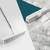 Schrubber mit einem Langen Griff, schrubber mit stiel, Verstellbarer Verdickter Edelstahlgriff, Besen mit steifen Borsten zur Reinigung von Fliesen, Badezimmer, Küche, Patio