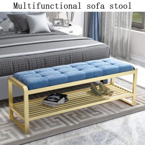 Banco de sofa de terciopelo para pie de cama moderno y recibidores vanguardistas 4