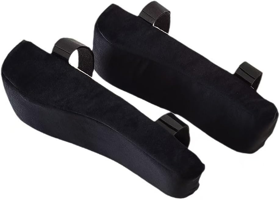 Arm Cushions Office Chairs, Memory Foam Gaming Chair Arm Rest, Wheelchair Elbow Pillow, Ergonomic Forearm Support Pillow, Non Slip Soft Comfy Universal, Computer Chairs Elbow Support, 2 Piece (Gray)