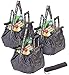 PEARL Einkaufstasche: 3er-Set Einkaufswagen-Taschen, Befestigungs-Clips & Schultergurt, 20 l (Einkaufstasche faltbar)
