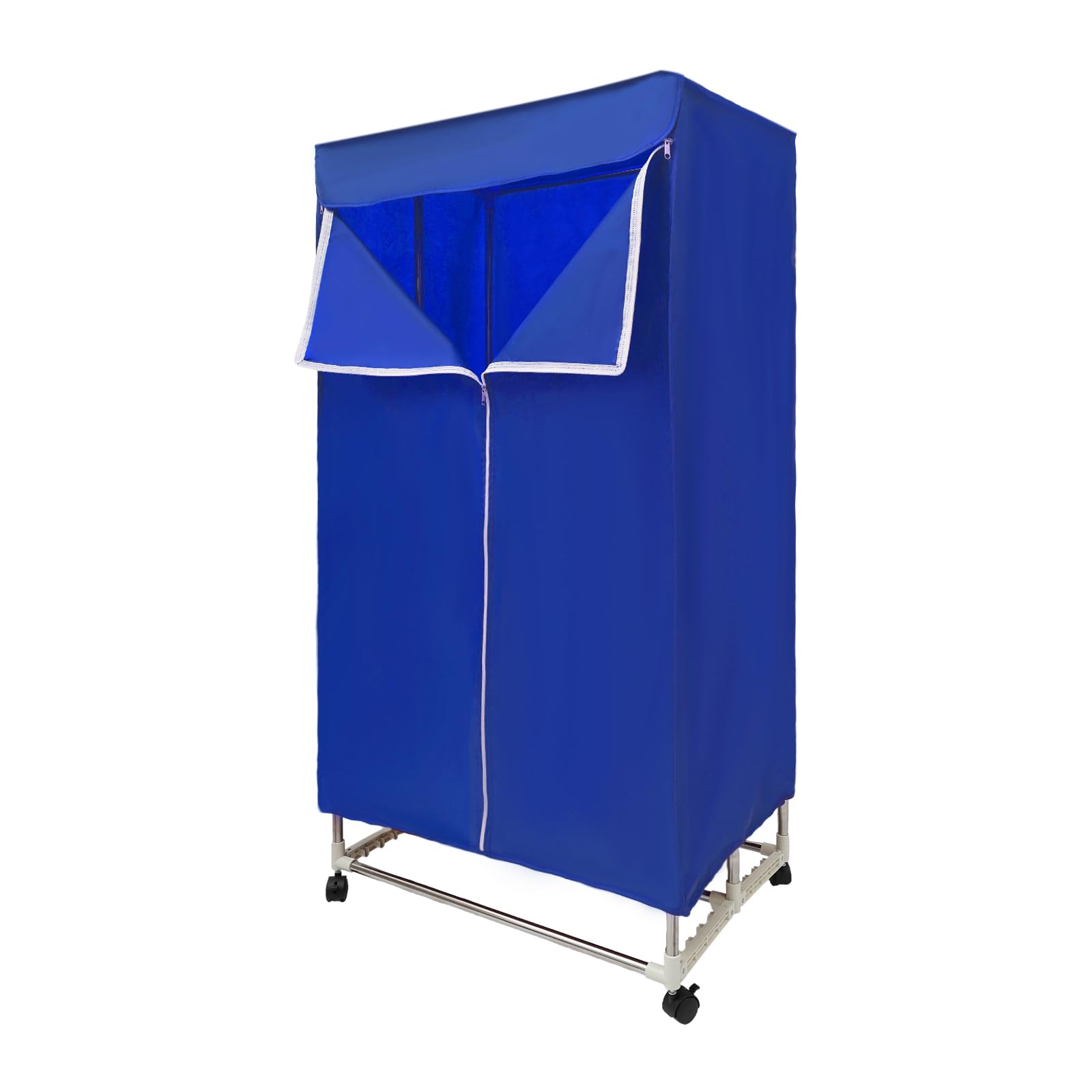 Asciugatrice Elettrica WDZCZDoo, 1200-1500 W, Timer, Armadio Aria Calda, Blu, Acciaio Inossidabile, Tessuto Oxford, 70 x 50 x 150 cm