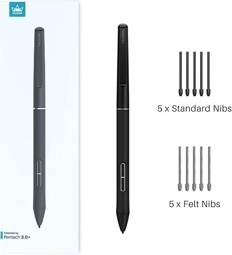 Miniatura 7 de HUION Bolígrafo delgado PW550S de 0.374 in de diámetro para Huion Inspiroy 2GianoKeydialDial 2, K12K13K16(2021)K22K24 Series, Kamvas Pro 13 (2.5K)