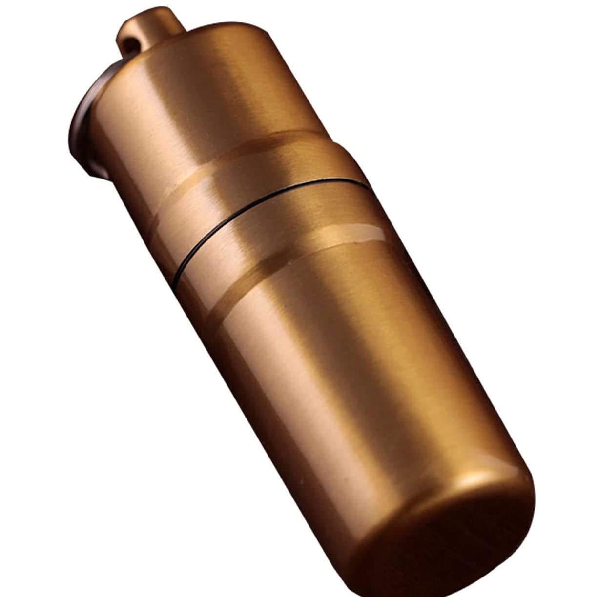 YDoLimmerWaterproof Cigarette Case for 10 Cigarettes 10.3 x 3.2 cm Portable Cigarette Box for On the Go Key Ring Cigarette Box Pill Box Storage Box (Gold)