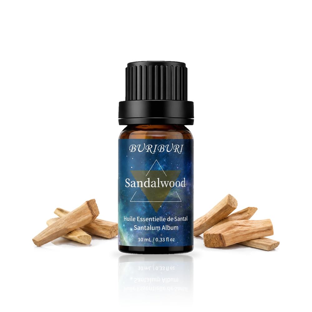 BURIBURI Sandalwood Essential Oil, Woody Scent for Soap Making 10ML
