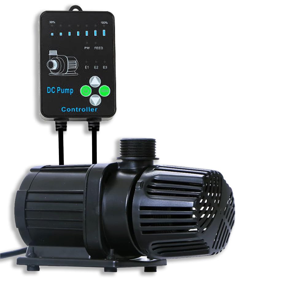 Eco-Filtration Black Hsbao Variable Flow Dc Pond Pump – Energy-Efficient & Adjustable Pond Pump (6000L/H Max) – External & Submersible Use