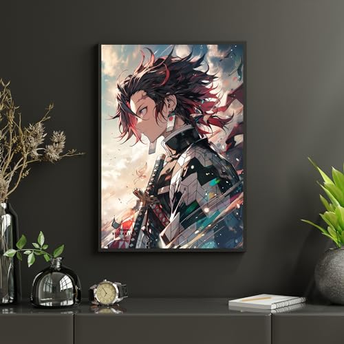 Image of Tanjiro Kamado Poster | Demon Slayer Anime - kimetsu no yaiba | Laminated | For Wall, Office and Home Decor | A3 and A4 Sizes (A4 Medium, 2)