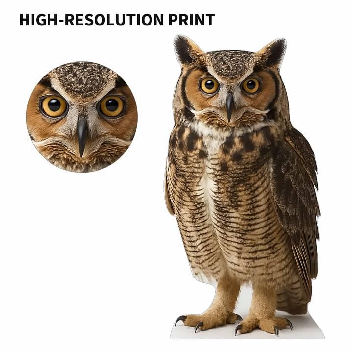 Image of Owl 5FT Life Size Cardboard Cutout - A Fun Animal Standup for Photo Booths, Birthday Parties, and Events