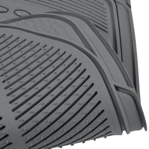 Bdk Car Suv And Van Floor Rubber Mats - 3 Rows 4 Pieces, Heavy Duty All Weather Protection (Gray) - Mt-783-781-Gr #TOP6
