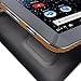 Skinomi Gold Carbon Fiber Full Body Skin Compatible with Samsung Galaxy View (18.4 inch)(Full Coverage) TechSkin with Anti-Bubble Clear Film Screen Protector