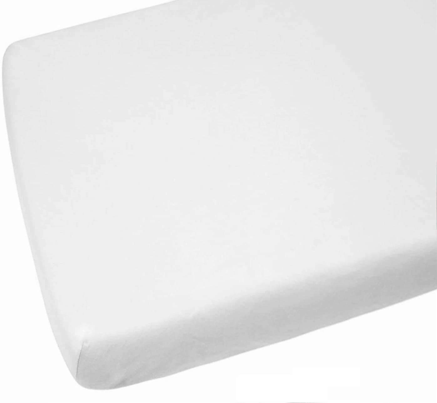 Amigozone White 2 X Pollyotton Cot Bed Fitted Sheet (, Cot Bed (70 X 140Cm))