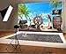 LFEEY 7x5ft Pirate Themed Backdrop for Photography Old Wooden Rudder Wood Floor Pirate Ship Jewelry Box Barrel Seascape Photography Background Halloween Boy Birthday Party Baby Shower Photo Booth Prop