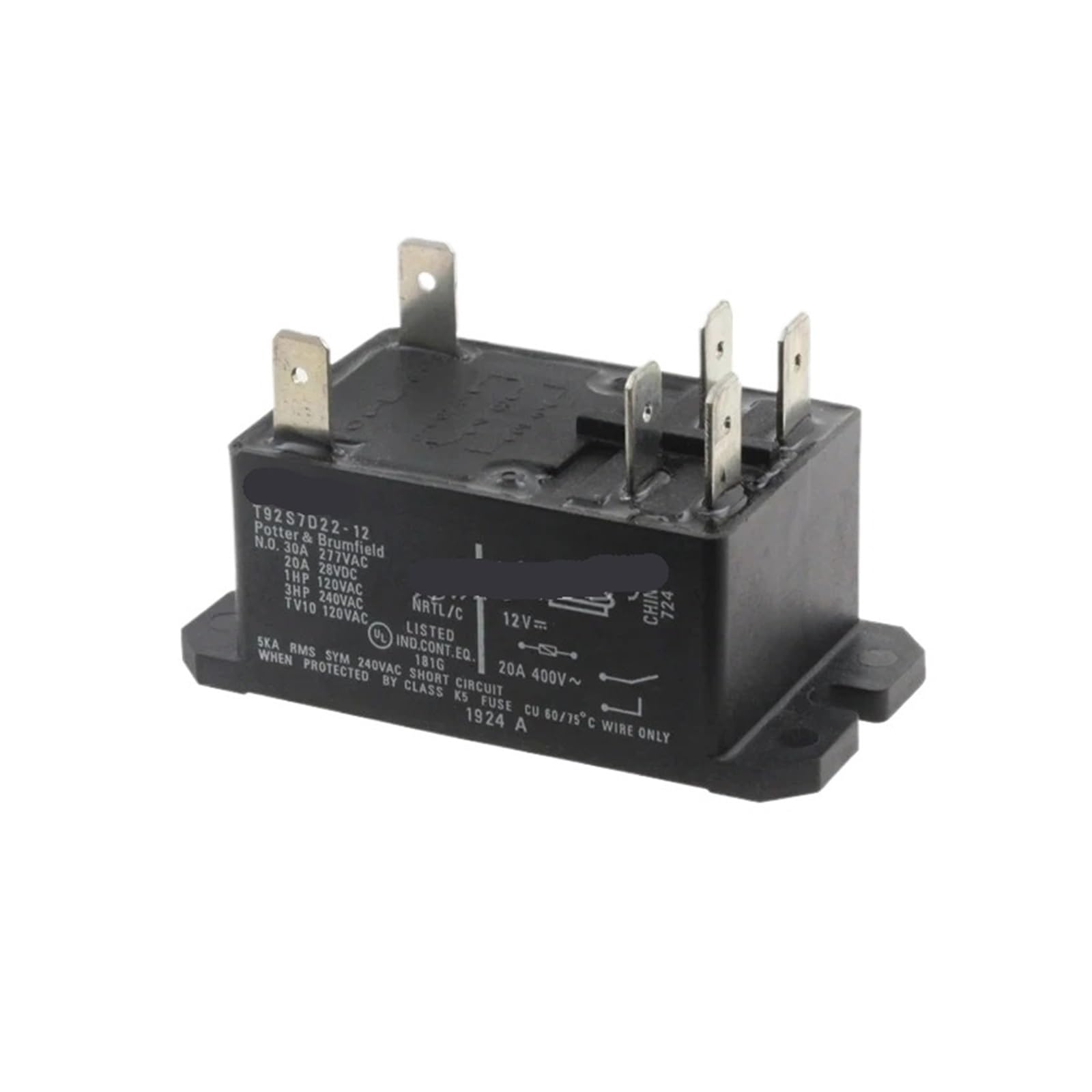 ICXLPMC 1pcs Relay T92S7D22-12(12V) 12VDC 30A 250VAC 6PIN Power Relay