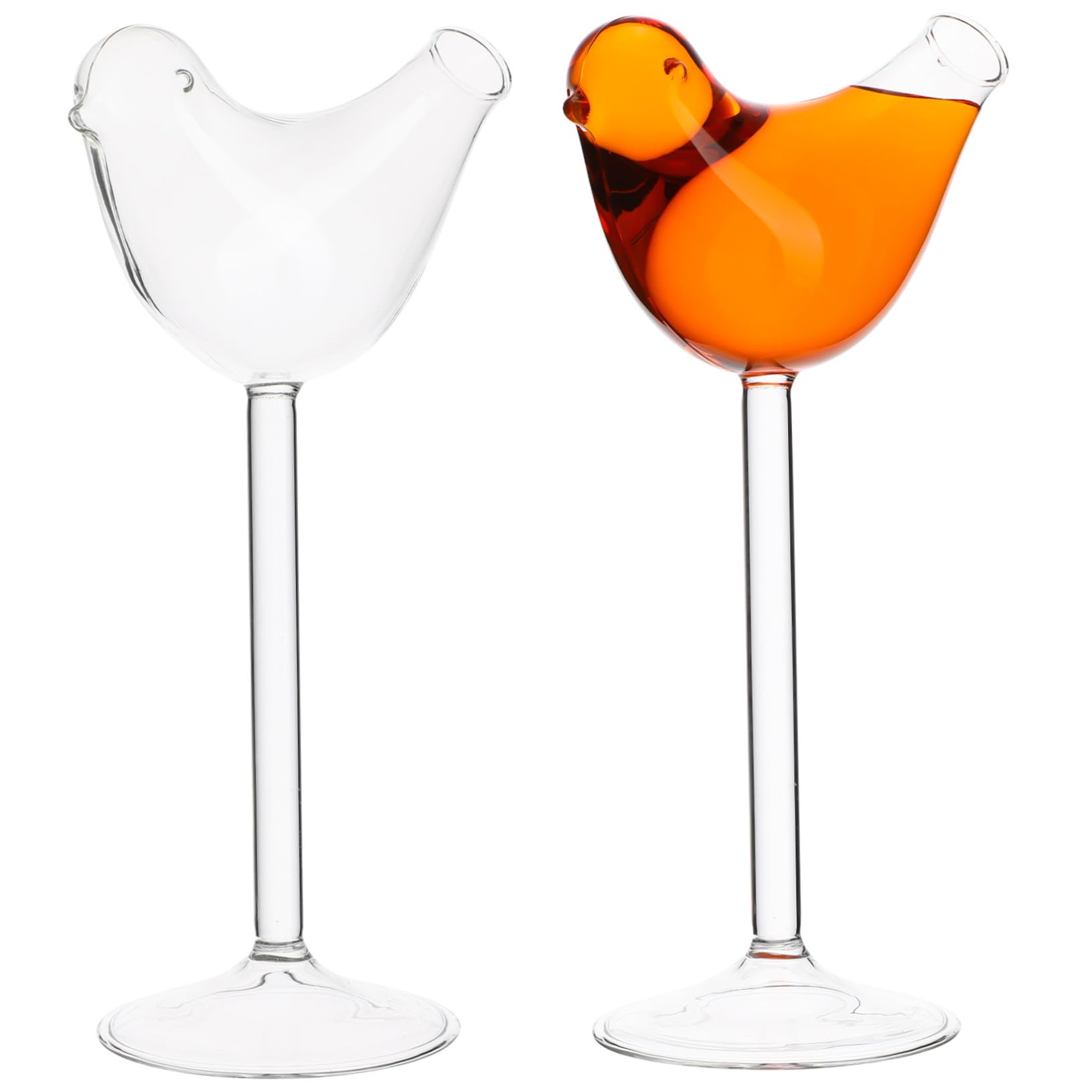 Verres à cocktail oiseau au design créatif transparent de 150 ml pour fêtes
