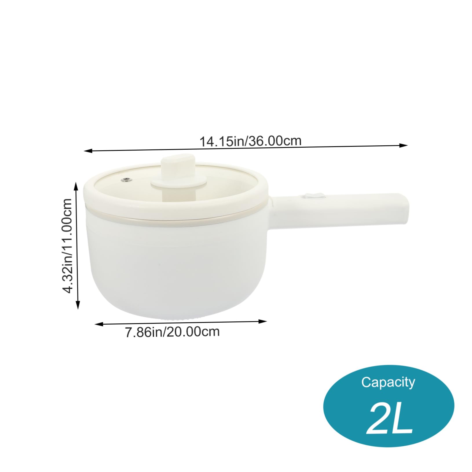 DOITOOL Skillet Electric Electric Hot Pot Grill Multi Cooking Pot Ramen Lid Cooking