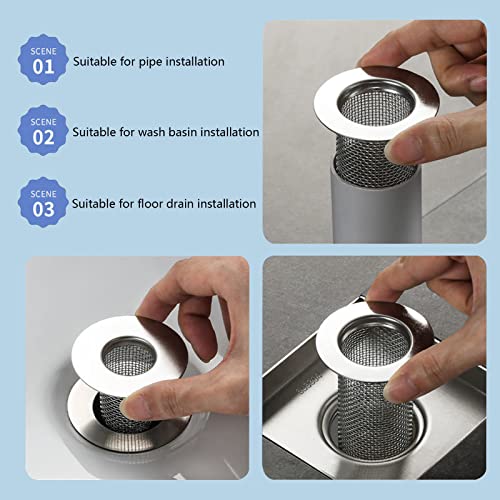 Colador de acero inoxidable para desagüe de lavabo 5.5x8x2.5 cm miniatura 5