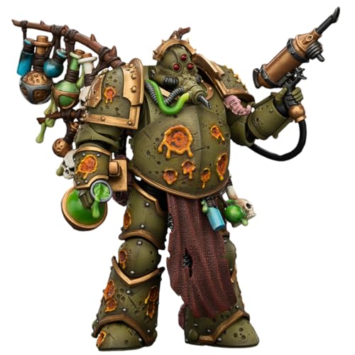 Image of JOYTOY Warhammer 40,000 1 /18 Action Figure Death Guard Biologus Putrifier with Injector Pistol and Hyper Blight Grenades Collection Model