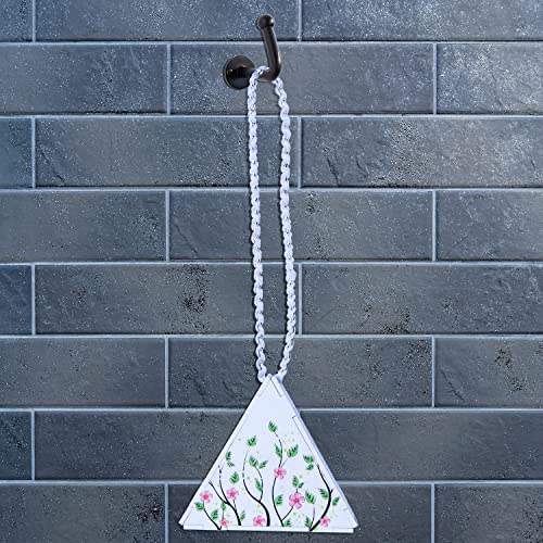 Image of Acrylic Pendant Air Freshener| Hanging Car /Home /Office Perfume | Long Lasting Natural & Organic Air Freshener | Long Lasting Deodorizer | Aroma Diffuser Car Air Purifier (Triangle - Lily)