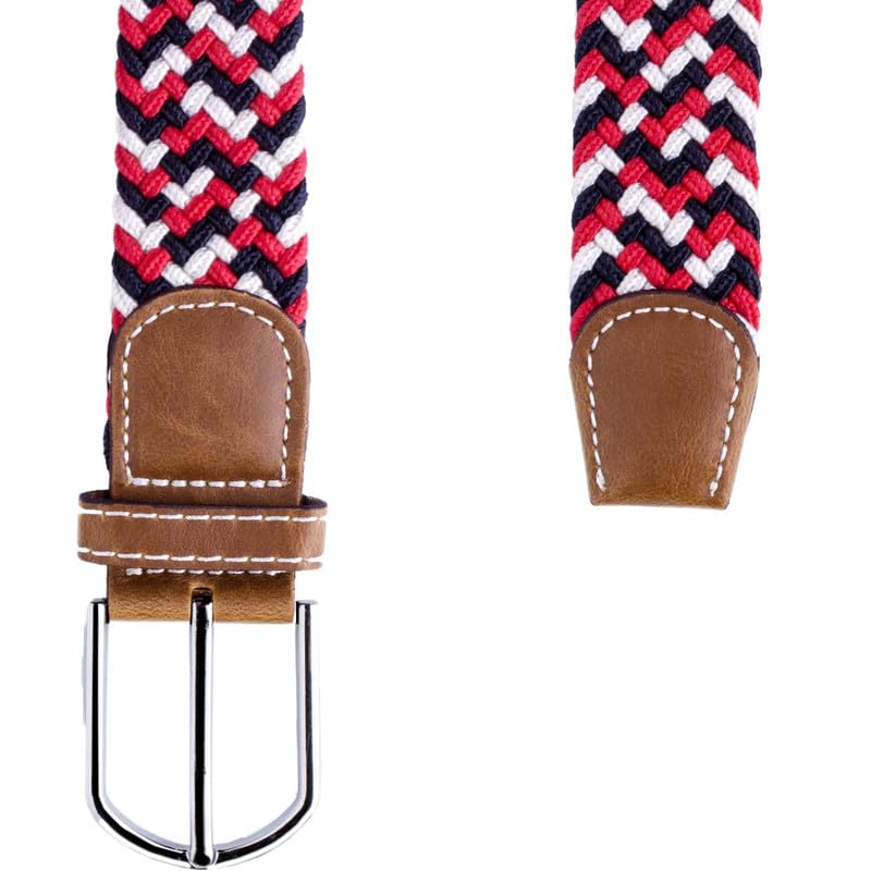 Image of The Tie Hub Unisex Stretchable Woven Fabric Belt | Adjustable, Hole-Free Design | Fits Up to 40 Inches Waist