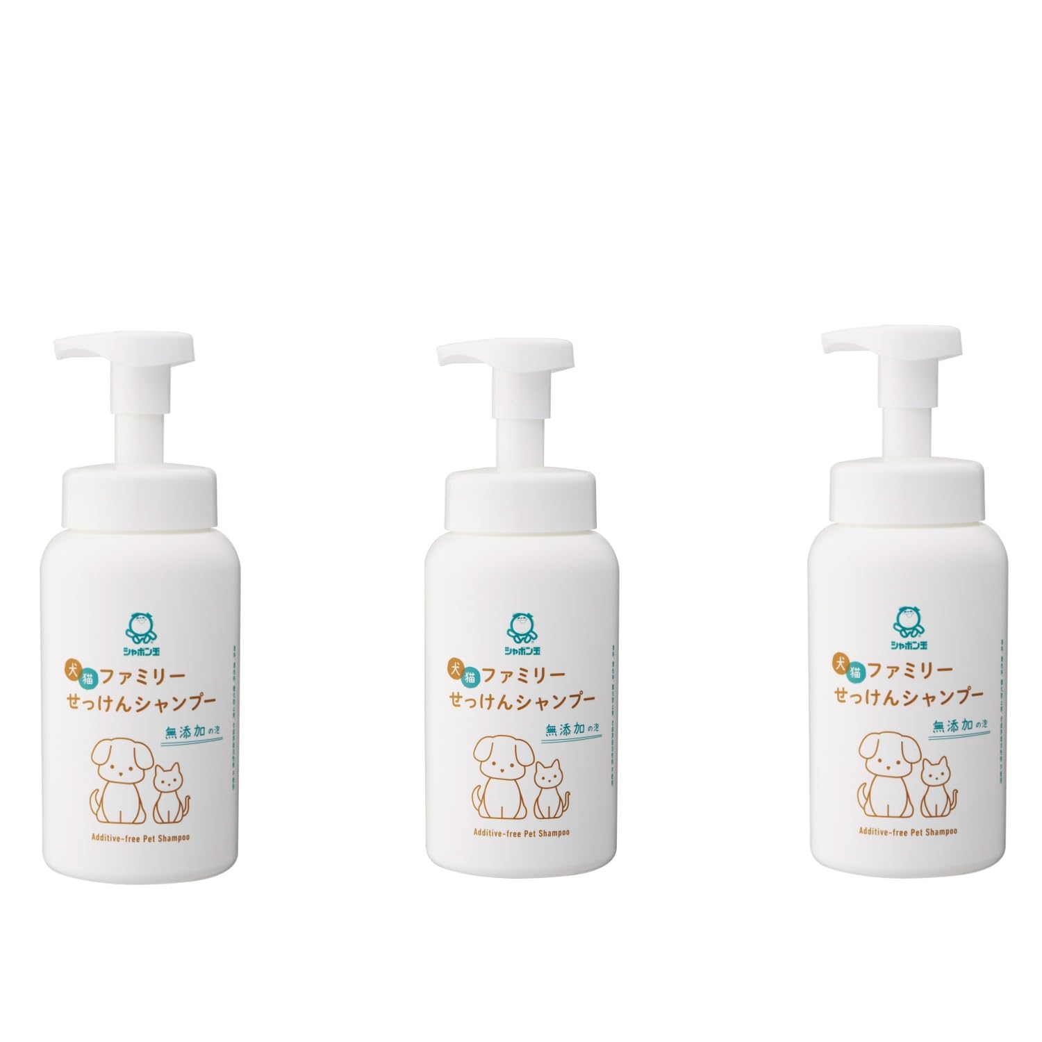 Amazon | シャボン玉石けん 犬猫ファミリーせっけんシャンプー 520mL×3 