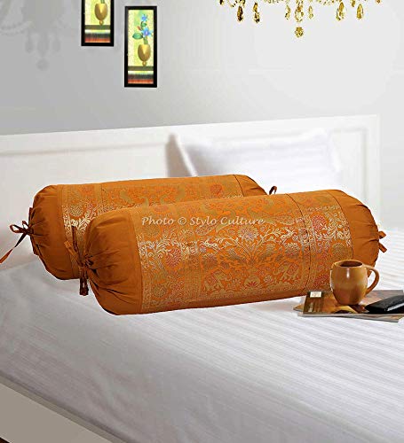 Top 10 Best Hot Dog Pillow in 2022 14 Stylo Culture Traditional Polydupion Cylindrical Hotdog Pillow Bolster Pillow Covers ...