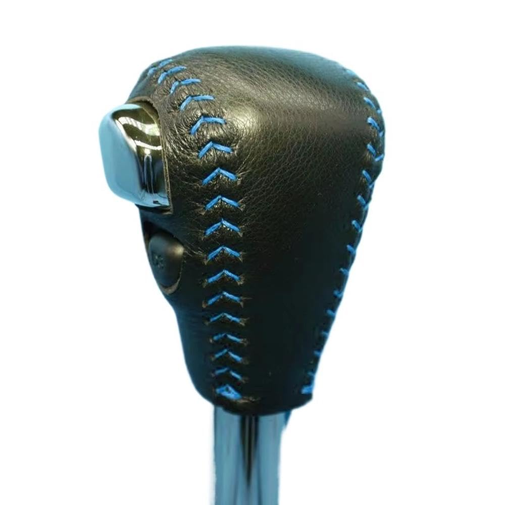 Ydxherta Blue Auto Accessory Real Leather Gear Shift Knob Cover For Crv Cr-V 2012 2013 2014