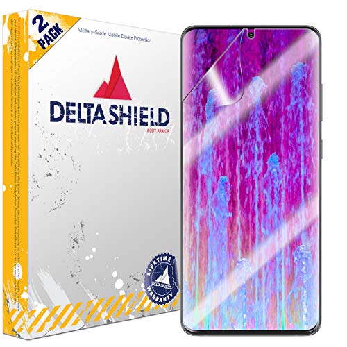 DeltaShield Screen Protector for Samsung Galaxy S20 Ultra 5G (6.9 inch)(3-Pack)(Case Friendly Version) Anti-Bubble Military-Grade Clear TPU Film