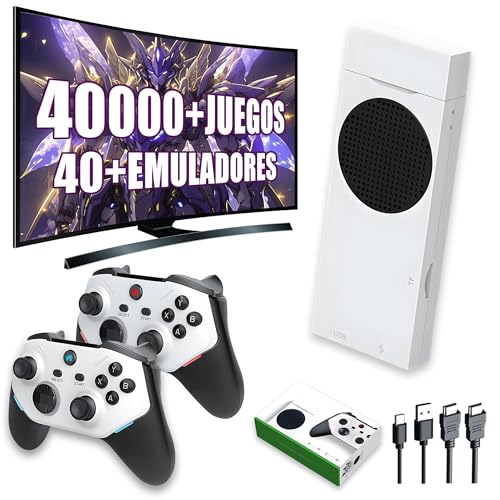 M88 Consola de juegos retro Retro Game Stick, 40000+ juegos,40+ emuladores,salida 4K HD 1080*720P,consola de videojuegos con dos mandos inalámbricos 2.4G,ordenador,plug&play,regalo para amigos (256G)