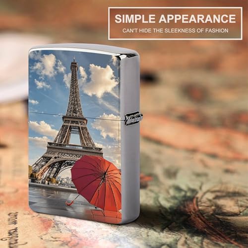Briquet de poche tour Eiffel en métal double face haute finition