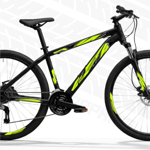 Image of Piston Graphics Bicycle Graphics Stickers Universal Size in Neon Green