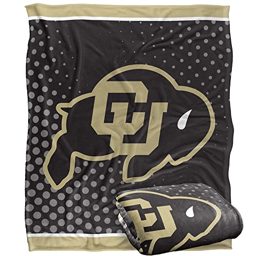 University of Colorado Buffaloes Blanket, 50"x60" Logo Dots, Silky Touch Super Soft Throw