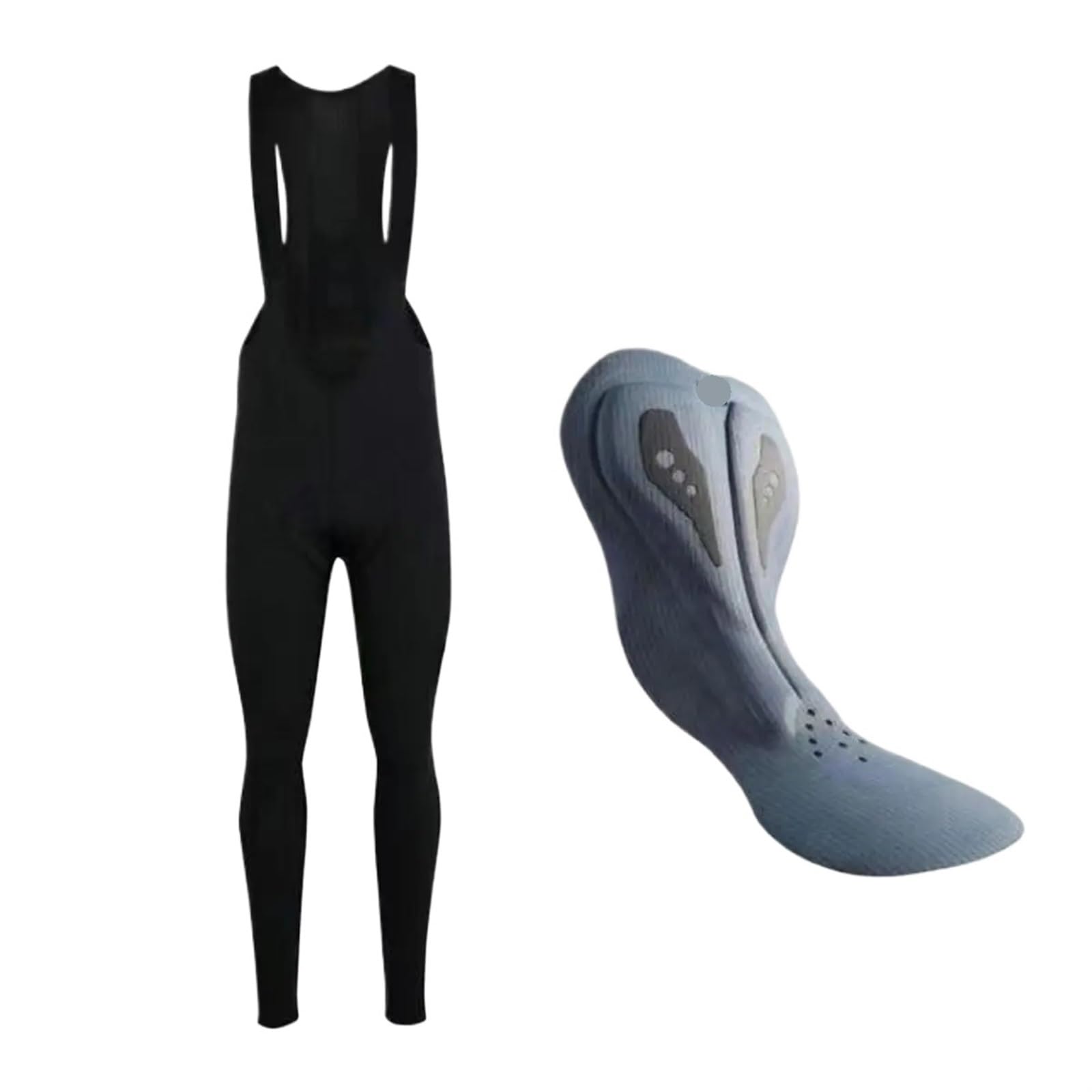 Cycling Bib Shorts Hombre Cojín for asiento de bicicleta, pantalones con peto térmico de lana for ciclismo, pantalones con almohadilla de Gel for mantener el calor, a prueba de golpes, for invierno(Cy