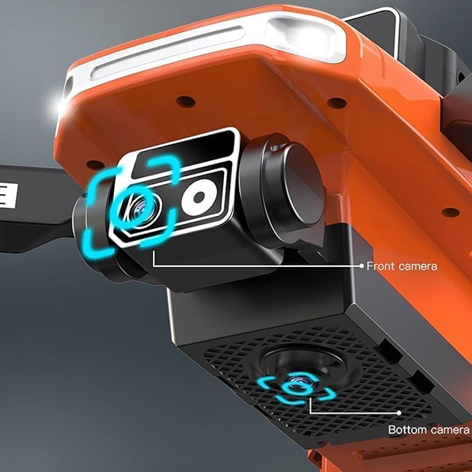 Image of dRoNe wItH hD DuAl cAmErA BrUsHlEsS MoToR, oNe cLiCk tAkEoFf /lAnDiNg FlIp rOlLiNg gEsTuRe cOnTrOl wI-Fi cAmErA ReMoTe cOnTrOl -X DrOnE, 2 x BaTtErY (JS29)