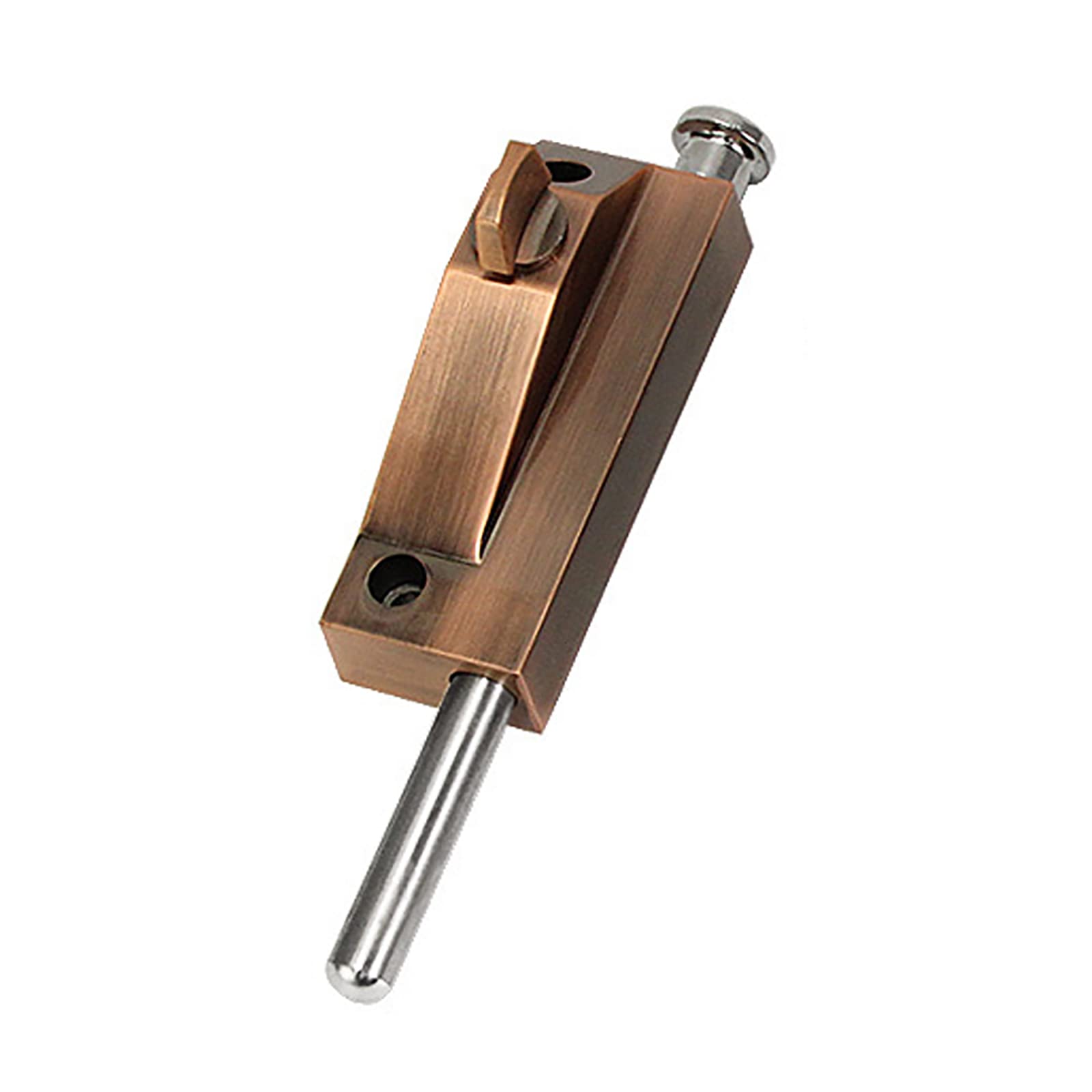 Cgjdfjhe Red Patina Door Lock， Revolving Door Bolts Barrel Bolt Latch Surface-Mounted Spring Locks Sliding Lock(Red Patina)