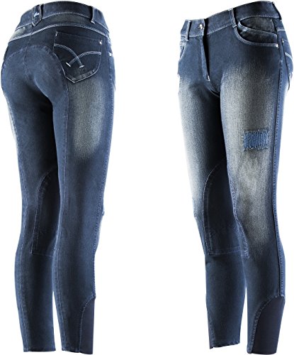 Equi-Thème Braga Equitation  Pantalón para Mujer  Jean Flor