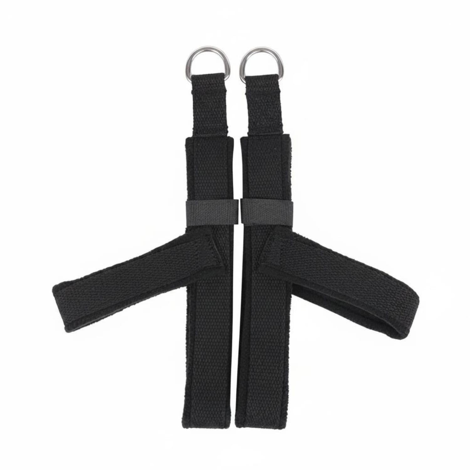 Y-Shaped Pilates Stretch Strap Woven Woven Strap Ankle Stretch Strap Adjustable Workout Equipment Metal Loop, Black-image-43