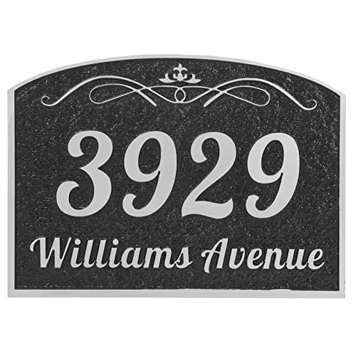 Personalized Address Plaque Sign - Custom House Number Sign Plate Metal Imitatation Street Name Plaque,Wall Mounted, 1/8" Thick Outdoor,9.8 X 7.08 Inches(Copper) #TOP4