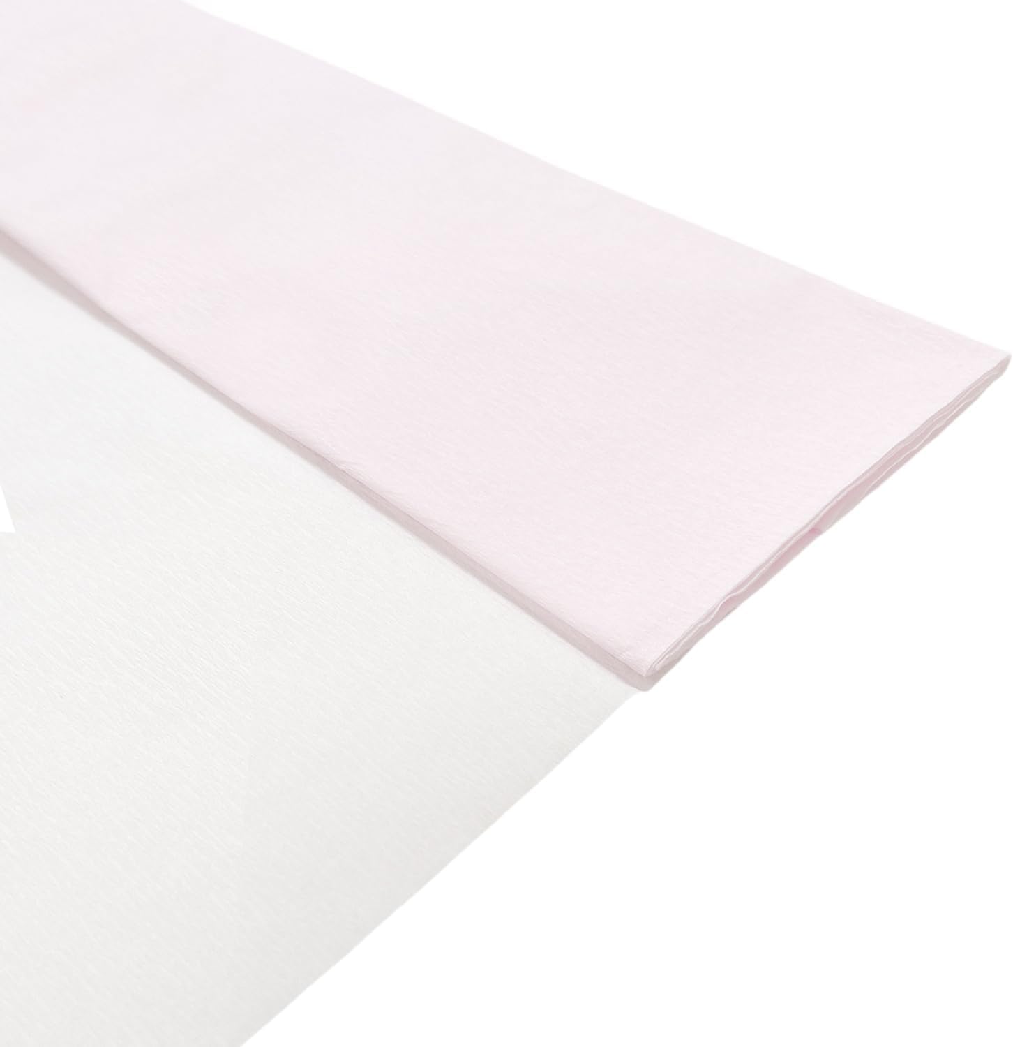 Pack of 10 White Crepe Paper Sheets 50cm x 2m 17GSM 35% Stretch Craft Paper